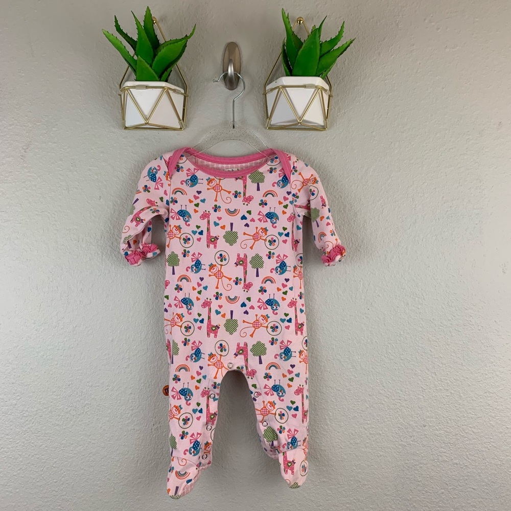 Miniba Ba Baby Footie Size 6 Months Animals